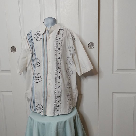 Paradise by Axis Hawaiian Tropical Button Down Shirt - Large - Picture 2 of 6